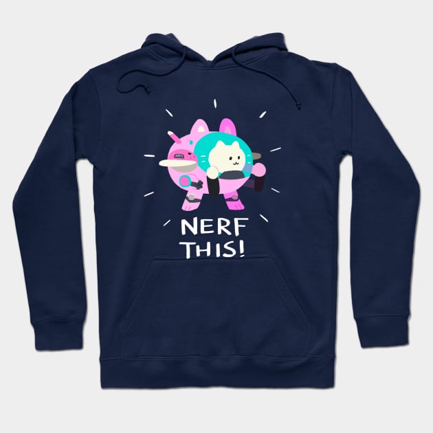 Meowverwatch -Nerf This! Hoodie by giraffalope